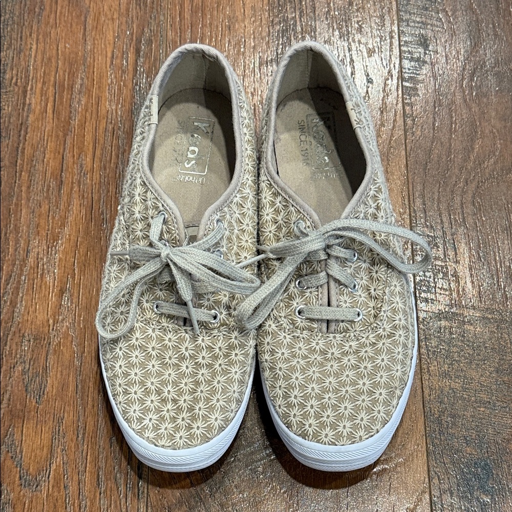 Keds Women's Patterned Beige Sneakers